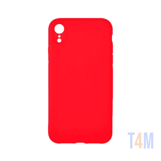 Funda de Silicona con Marco de cámara para Apple iPhone XR Rojo